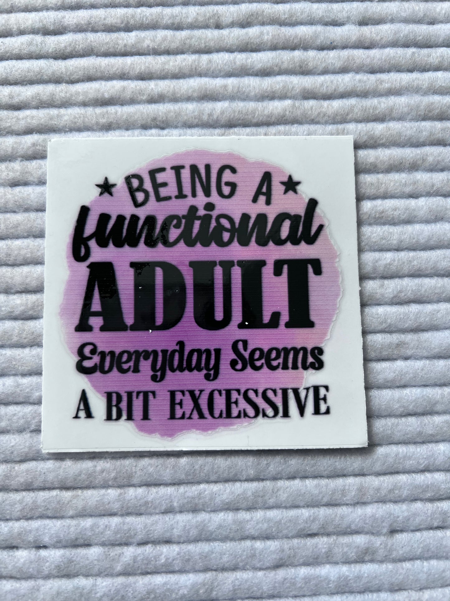 Being A Functional Adult Everyday Seems A Bit Excessive