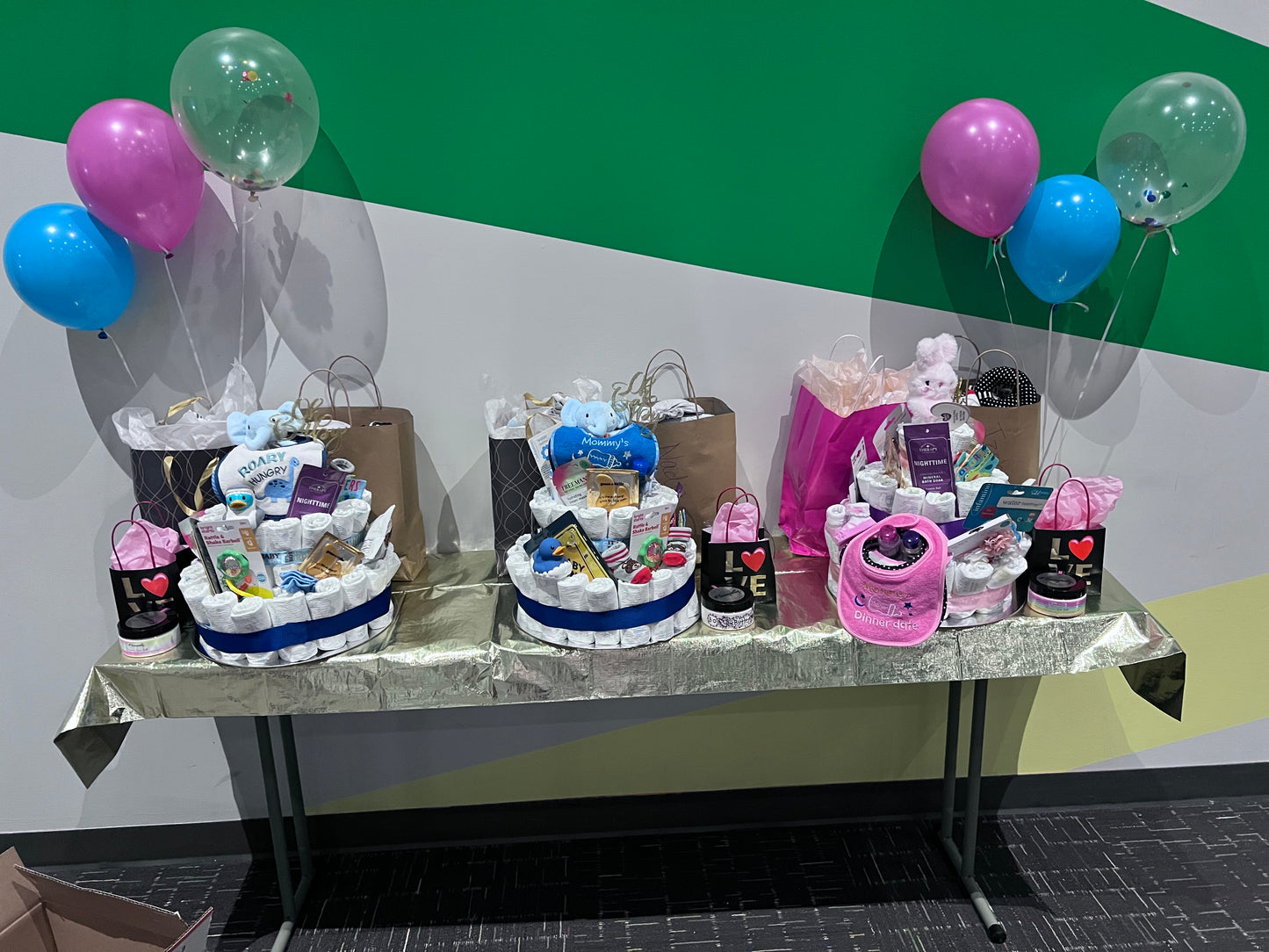 Large Decorated Diaper Cake