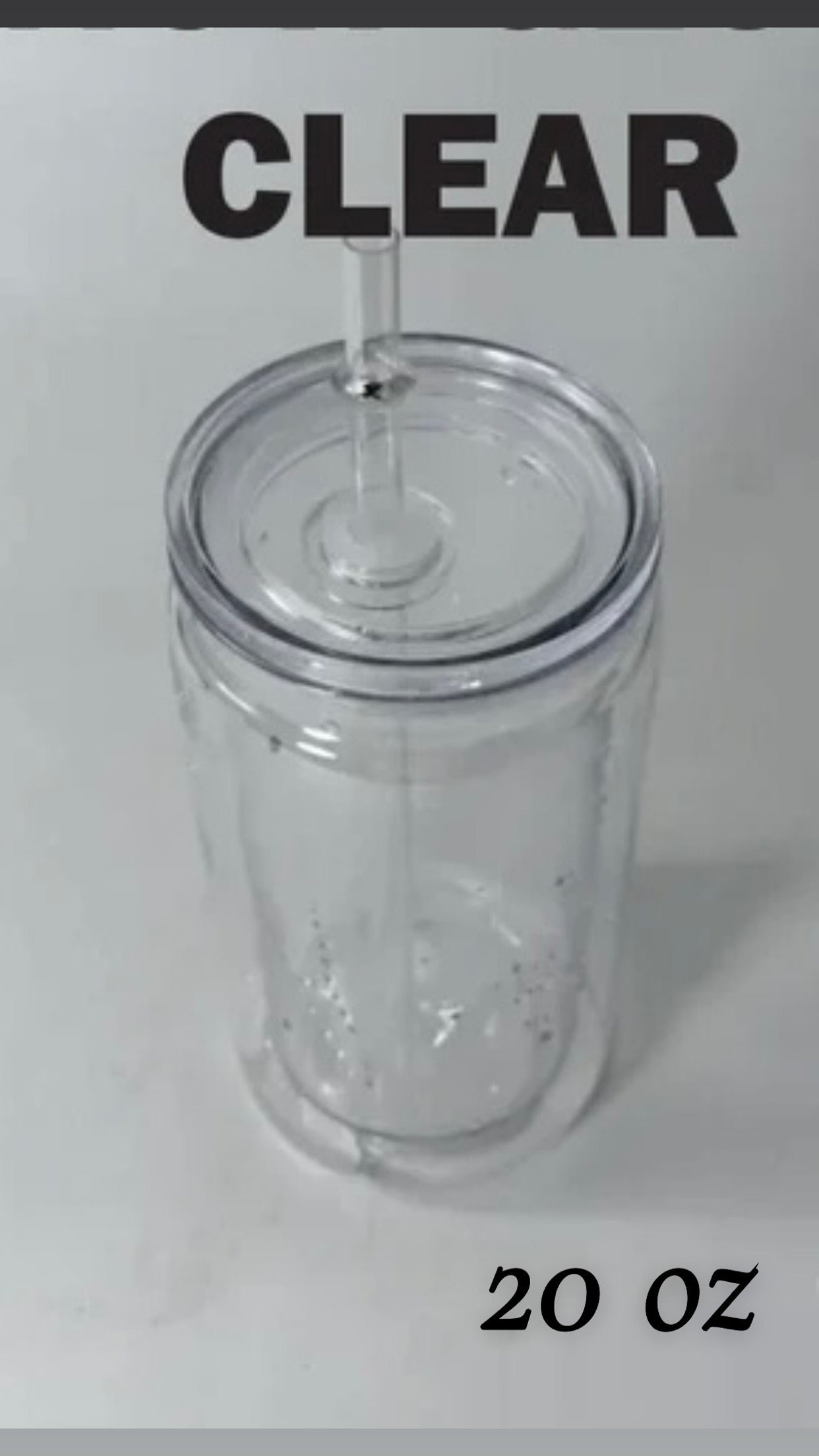 20oz Cup(Includes glitter, charms or any decoration)