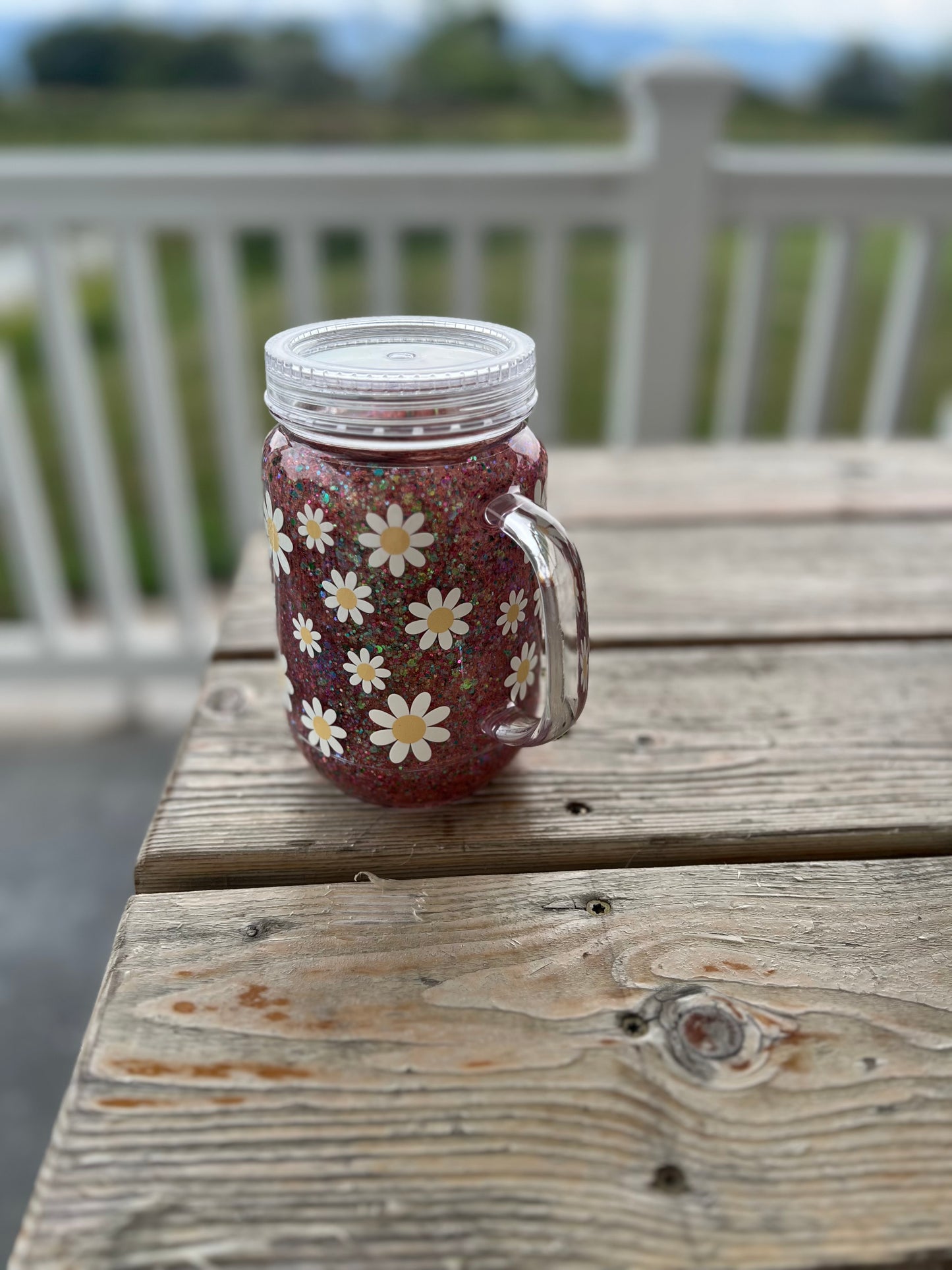 20oz “Be Real Not Perfect” With Daisies & Glow In The Dark