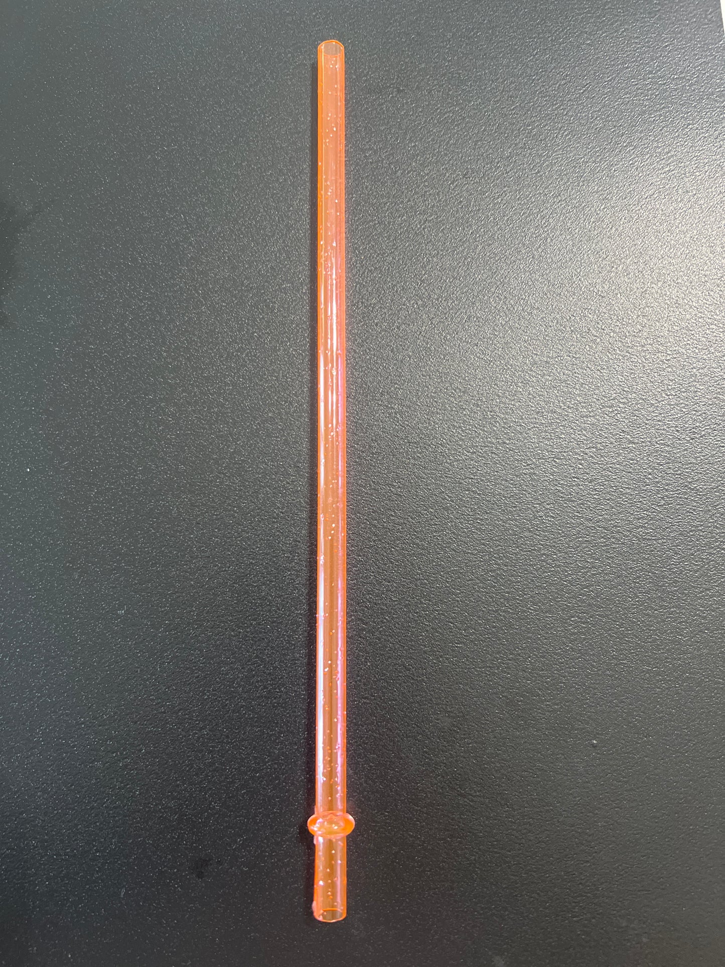 24oz Orange Glitter Straws