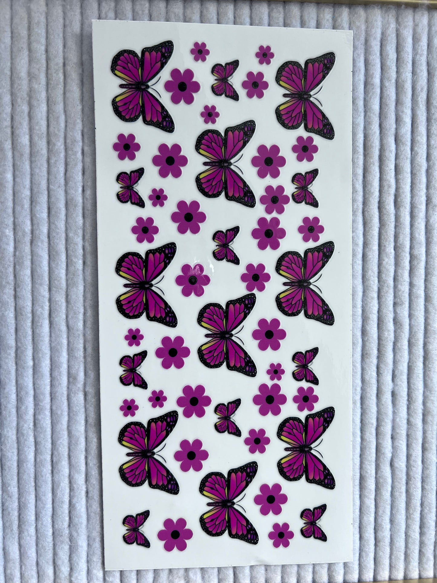 Pink Butterflies & Flowers