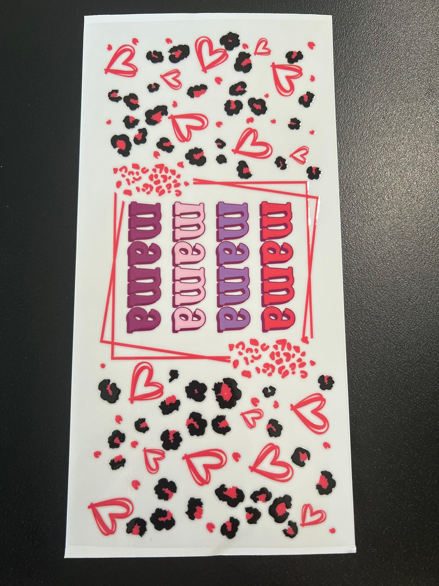 Colorful Mama Heart Cheetah Print