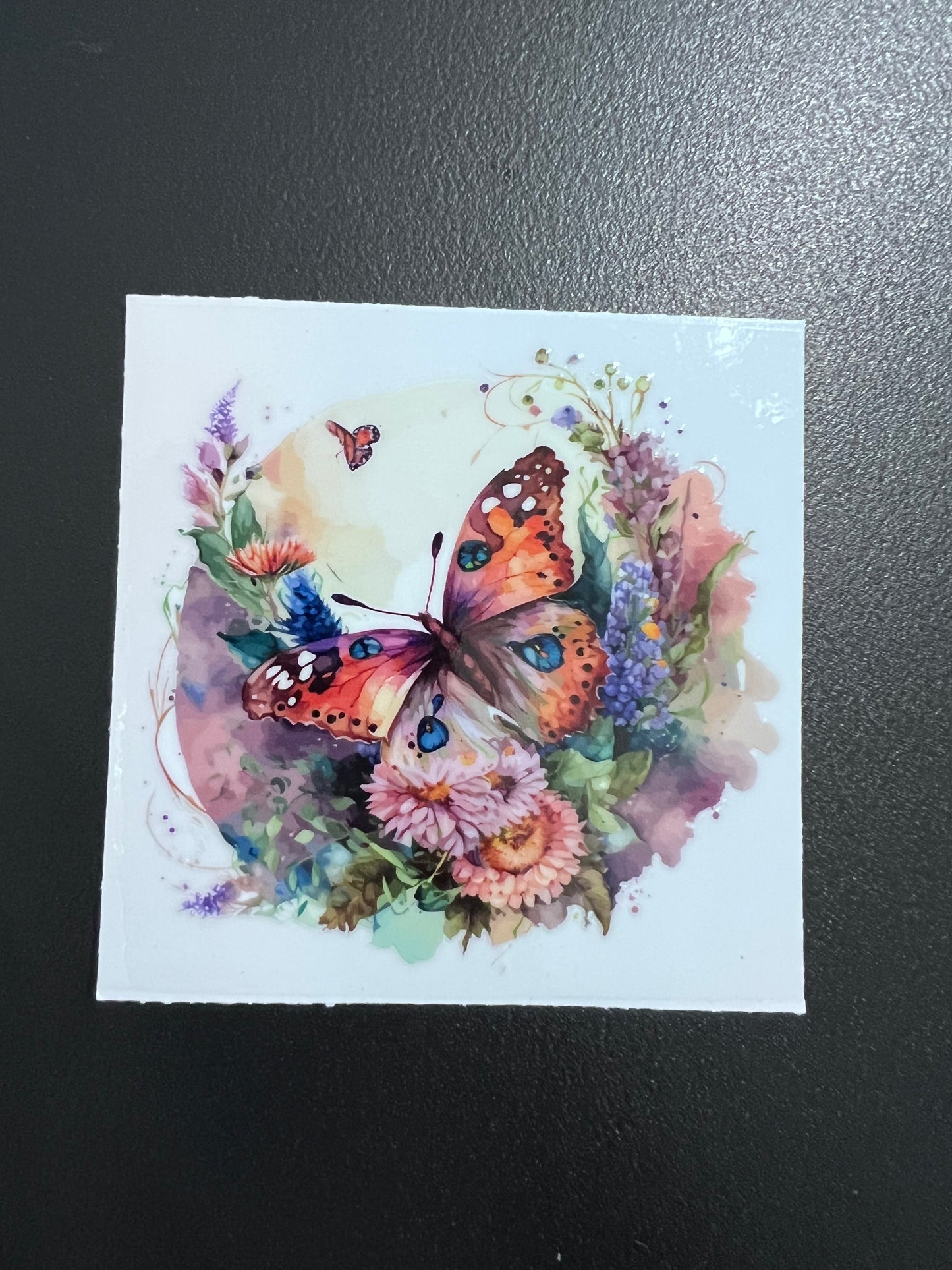 Orange Butterfly & Florals
