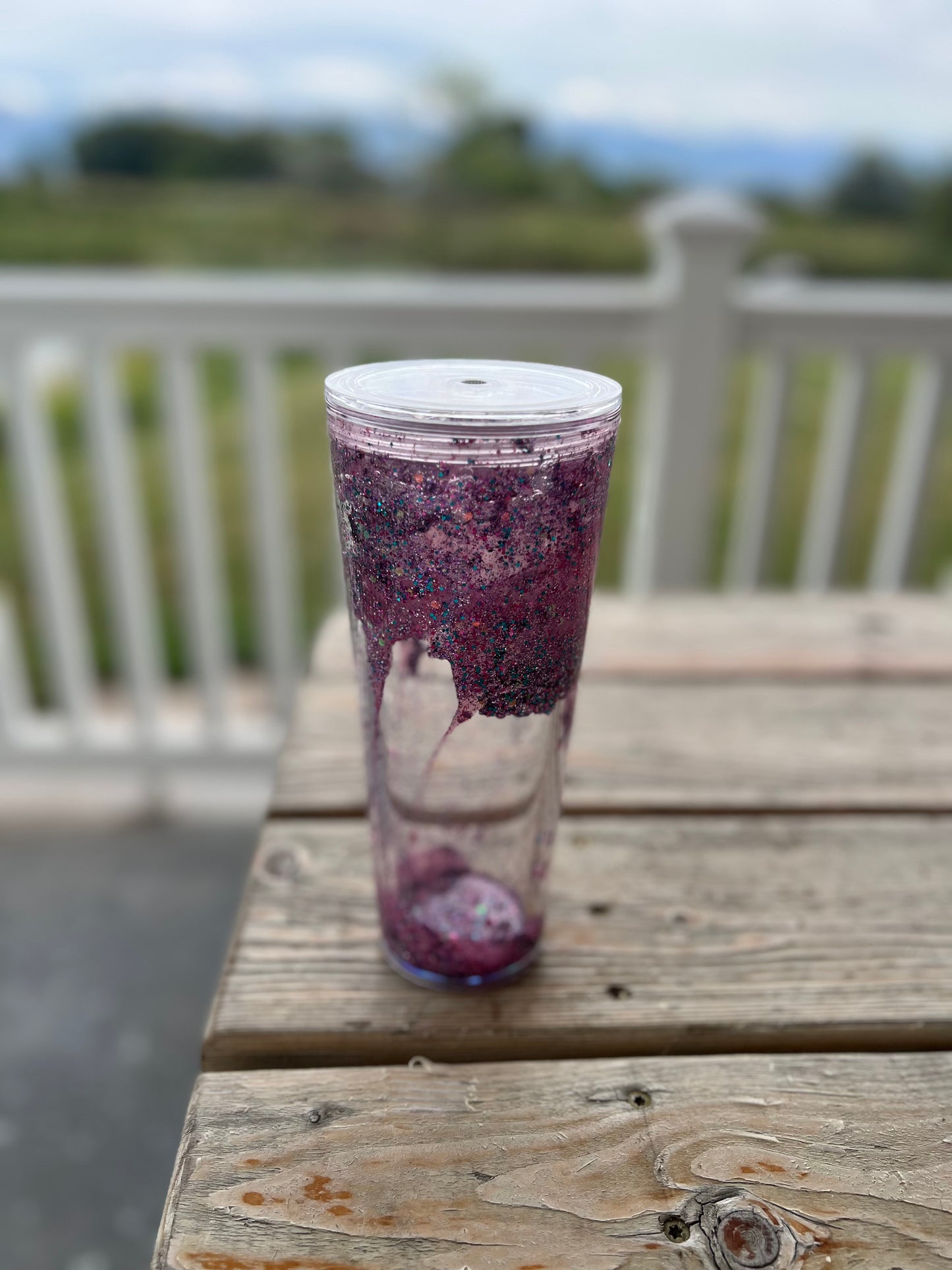 24oz Purple/Pink Lava Drip Glow In The Dark