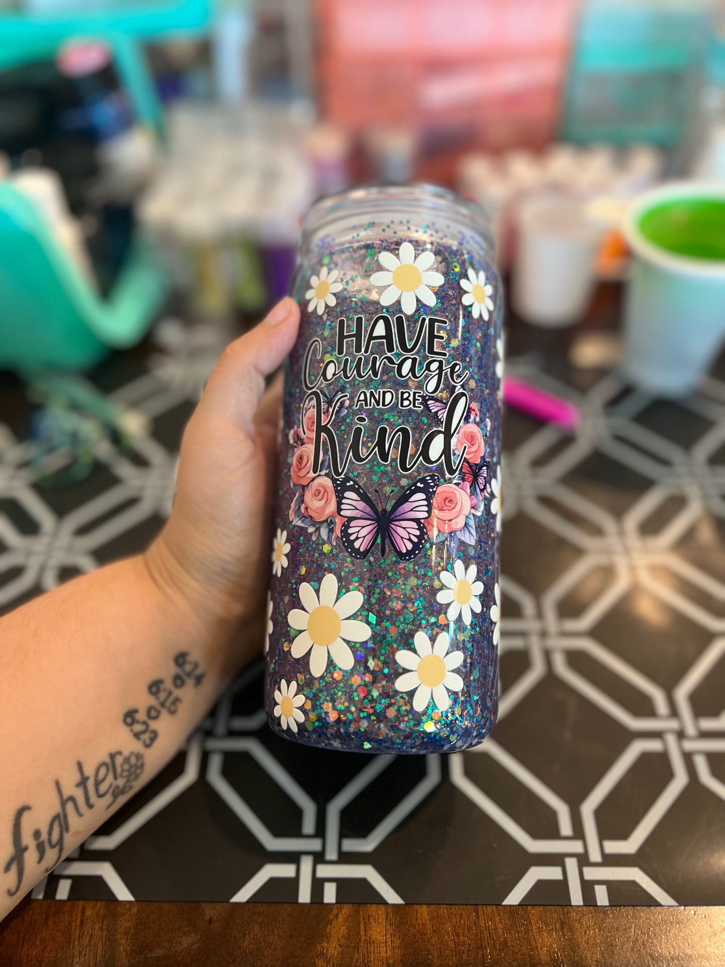 20oz Have Courage And Be Kind & Glow In The Dark