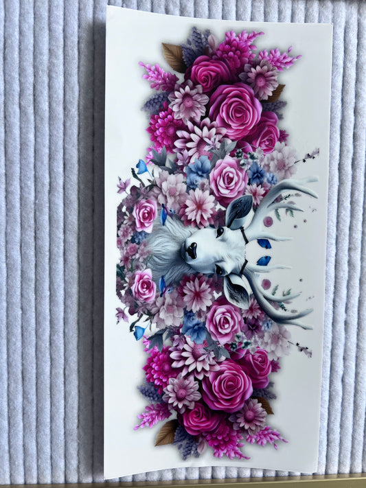 White Stag W/Flowers