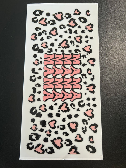 Mama Heart Cheetah Print