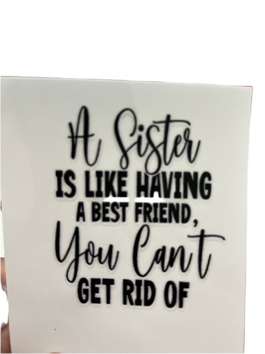 A Sister Is Like Having A Best Friend, You Can’t Get Rid Of