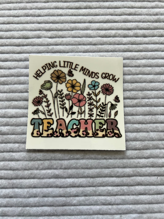 Helping Little Minds Grow Floral Teacher(Single)