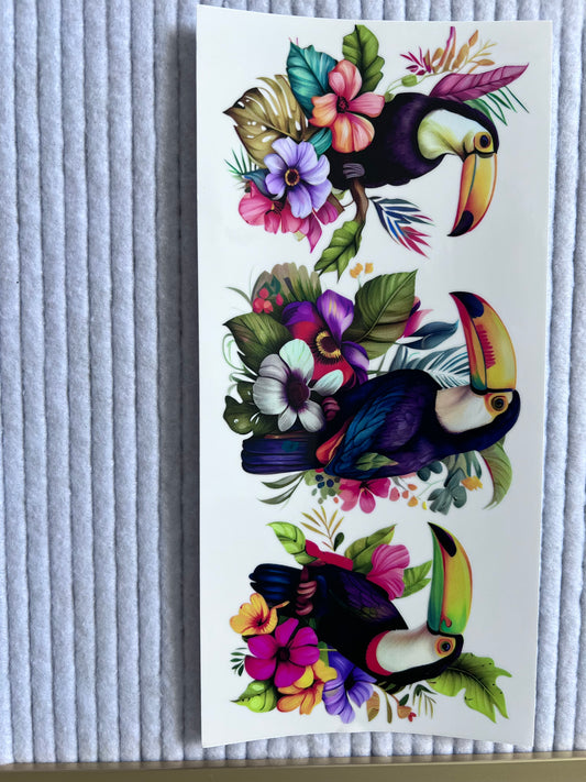 Toucans W/Flowers