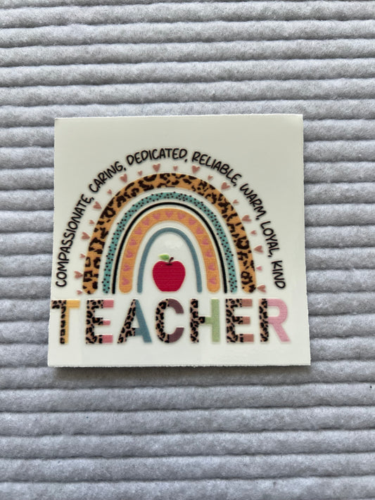 Compassionate, Caring, Dedicated, Reliable, Warm, Loyal, Kind Teacher(Single)