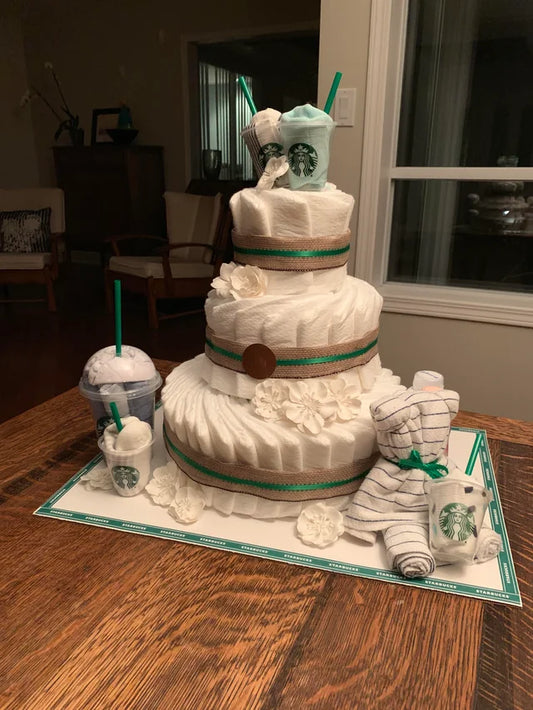 Large Decorated Diaper Cake